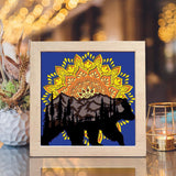 Mountain Bear Mandala – Paper Cut Light Box File - Cricut File - 8x8 inches - LightBoxGoodMan