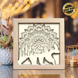 Mountain Bear Mandala – Paper Cut Light Box File - Cricut File - 8x8 inches - LightBoxGoodMan - LightboxGoodman