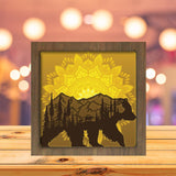 Mountain Bear Mandala - Paper Cutting Light Box - LightBoxGoodman - LightboxGoodman