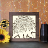 Mountain Bear Mandala - Paper Cutting Light Box - LightBoxGoodman - LightboxGoodman