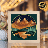 Mountain Landscape – Paper Cut Light Box File - Cricut File - 8x8 inches - LightBoxGoodMan - LightboxGoodman