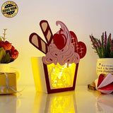 Mouse Couple - Paper Cut Cupcake Light Box File - Cricut File - 7,2x6,3 inches - LightBoxGoodMan - LightboxGoodman