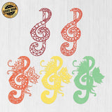 Musical Note - Paper 3D Layered File - Cricut File - 20x29cm - LightBoxGoodMan - LightboxGoodman