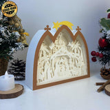 Nativity 1 - Paper Cut Nativity House Light Box File - Cricut File - 7x8 Inches - LightBoxGoodMan - LightboxGoodman