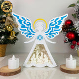 Nativity 2 - Paper Cut Angel Light Box File - Cricut File - 8x8 inches - LightBoxGoodMan - LightboxGoodman