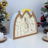 Nativity 2 - Paper Cut Nativity House Light Box File - Cricut File - 7x8 Inches - LightBoxGoodMan - LightboxGoodman