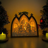 Nativity 3 - Paper Cut Nativity House Light Box File - Cricut File - 7x8 Inches - LightBoxGoodMan - LightboxGoodman