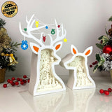 Nativity - Paper Cut Deer Couple Light Box File - Cricut File - 10,4x7 inches - LightBoxGoodMan - LightboxGoodman