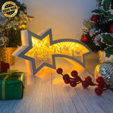 Nativity Scene 2 - Paper Cut Star Light Box File - Cricut File - 28x13.7cm - LightBoxGoodMan - LightboxGoodman