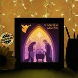 Nativity Scene 3 - Paper Cutting Light Box - LightBoxGoodman - LightboxGoodman