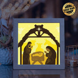 Nativity Scene – Paper Cut Light Box File - Cricut File - 20x20cm - LightBoxGoodMan - LightboxGoodman