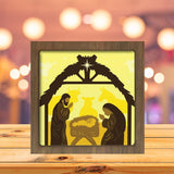 Nativity Scene - Paper Cutting Light Box - LightBoxGoodman - LightboxGoodman