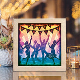 New Year's Eve Party – Paper Cut Light Box File - Cricut File - 8x8 inches - LightBoxGoodMan