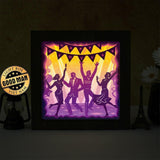 New Year's Eve Party – Paper Cut Light Box File - Cricut File - 8x8 inches - LightBoxGoodMan - LightboxGoodman