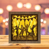 New Year's Eve Party - Paper Cutting Light Box - LightBoxGoodman