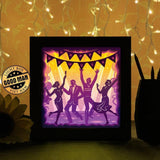 New Year's Eve Party - Paper Cutting Light Box - LightBoxGoodman - LightboxGoodman