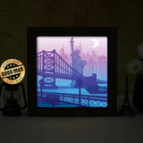 New York 2 Square - Paper Cut Light Box File - Cricut File - 8x8 inches - LightBoxGoodMan - LightboxGoodman