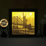 New York 2 Square - Paper Cut Light Box File - Cricut File - 8x8 inches - LightBoxGoodMan - LightboxGoodman