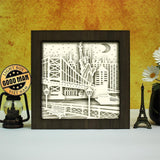 New York 2 Square - Paper Cut Light Box File - Cricut File - 8x8 inches - LightBoxGoodMan - LightboxGoodman