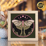 Night Butterfly – Paper Cut Light Box File - Cricut File - 20x20cm - LightBoxGoodMan - LightboxGoodman