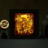 Nightmare Before Christmas 1 Square – Paper Cut Light Box File - Cricut File - 20x20cm - LightBoxGoodMan - LightboxGoodman