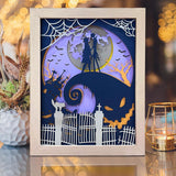 Nightmare Before Christmas 7 – Paper Cut Light Box File - Cricut File - 20x26cm - LightBoxGoodMan