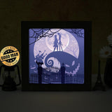 Nightmare Before Christmas 7 Square – Paper Cut Light Box File - Cricut File - 20x20cm - LightBoxGoodMan - LightboxGoodman