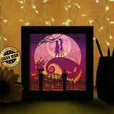 Nightmare Before Christmas 7 Square - Paper Cutting Light Box - LightBoxGoodman - LightboxGoodman