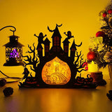 Nightmare Before Christmas - Paper Cut Haunted Castle Light Box File - Cricut File - 19.7x24.7 cm - LightBoxGoodMan - LightboxGoodman