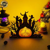 Nightmare Before Christmas - Paper Cut Haunted Castle Light Box File - Cricut File - 19.7x24.7 cm - LightBoxGoodMan - LightboxGoodman