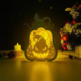 Nightmare Before Christmas - Paper Cut PumpKin Light Box File - Cricut File - 15.3x21.1 cm - LightBoxGoodMan