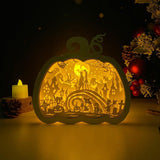 Nightmare Before Christmas - Paper Cut PumpKin Light Box File - Cricut File - 16.6x17.5 cm - LightBoxGoodMan