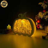 Nightmare Before Christmas - Paper Cut PumpKin Light Box File - Cricut File - 16.6x17.5 cm - LightBoxGoodMan - LightboxGoodman