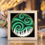 Northern Lights – Paper Cut Light Box File - Cricut File - 8x8 inches - LightBoxGoodMan