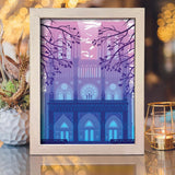 Notre-Dame de Paris - Paper Cut Light Box File - Cricut File - 8x10 Inches - LightBoxGoodMan - LightboxGoodman