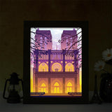 Notre-Dame de Paris - Paper Cut Light Box File - Cricut File - 8x10 Inches - LightBoxGoodMan - LightboxGoodman