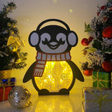 Nucracker Christmas - Paper Cut Penguin Light Box File - Cricut File - 25x20cm - LightBoxGoodMan - LightboxGoodman