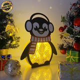 Nucracker Christmas - Paper Cut Penguin Light Box File - Cricut File - 25x20cm - LightBoxGoodMan - LightboxGoodman