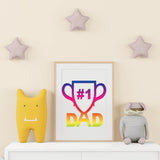 Number 1 Dad Stickers - Cricut File - Svg, Png, Dxf, Eps - LightBoxGoodMan - LightboxGoodman