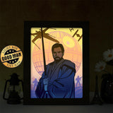 Obi-Wan Kenobi - Paper Cut Light Box File - Cricut File - 20x26cm - LightBoxGoodMan - LightboxGoodman