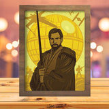 Obi-Wan Kenobi - Paper Cutting Light Box - LightBoxGoodman - LightboxGoodman