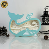 Ocean - Whale Papercut Lightbox File - 8x6.25" - Cricut File - LightBoxGoodMan - LightboxGoodman