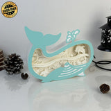 Ocean - Whale Papercut Lightbox File - 8x6.25" - Cricut File - LightBoxGoodMan - LightboxGoodman