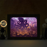 Octopus – Paper Cut Light Box File - Cricut File - 8x10 inches - LightBoxGoodMan - LightboxGoodman