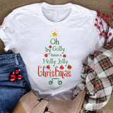 Oh By Golly Have A Holly Jolly Christmas - Cricut File - Svg, Png, Dxf, Eps - LightBoxGoodMan - LightboxGoodman