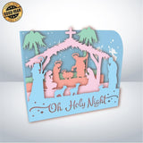 Oh Holy Night - Paper Cut Mini-Showcase File - Cricut File - 10x12cm - LightBoxGoodMan - LightboxGoodman