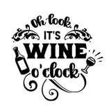 Oh Look It's Wine O'Clock - Cricut File - Svg, Png, Dxf, Eps - LightBoxGoodMan