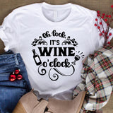 Oh Look It's Wine O'Clock - Cricut File - Svg, Png, Dxf, Eps - LightBoxGoodMan - LightboxGoodman