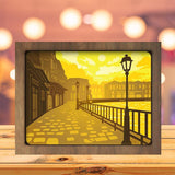 Old Street Lantern 1 - Paper Cutting Light Box - LightBoxGoodman - LightboxGoodman