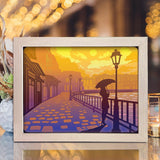 Old Street Lantern 2 - Paper Cut Light Box File - Cricut File - 8x10 Inches - LightBoxGoodMan